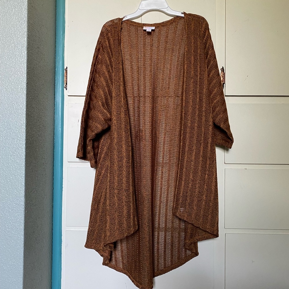 LuLaRoe Cardigan Sweater Golden Orange Medium